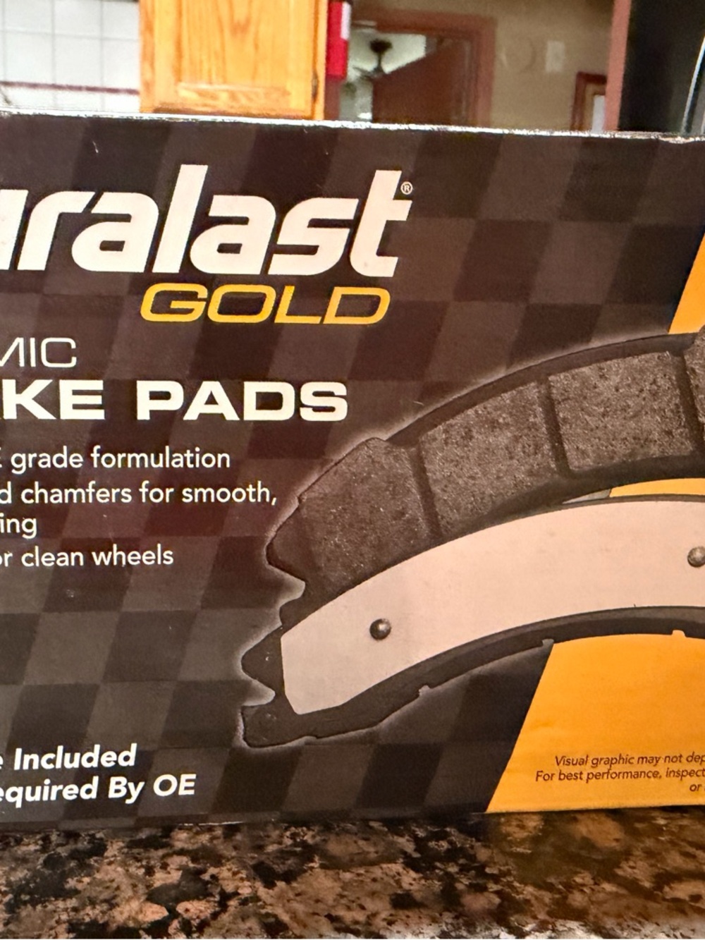 Gold Brake Pads - Black/Gray